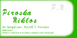 piroska miklos business card